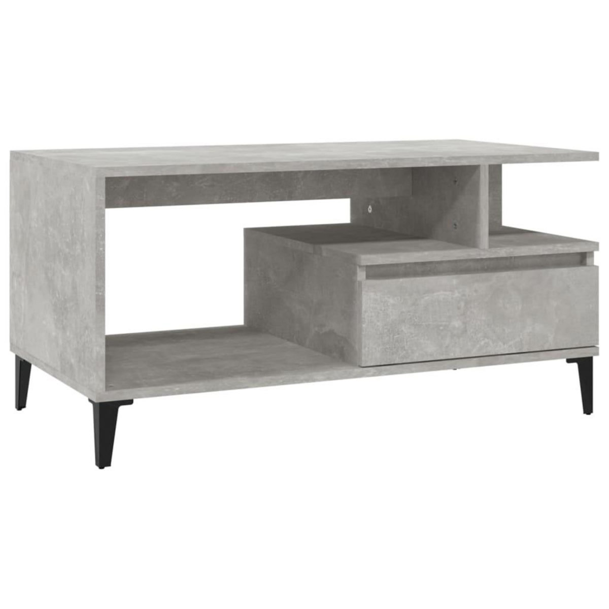 VIDAXL Table basse Gris beton 90x49x45 cm Bois d'ingenierie
