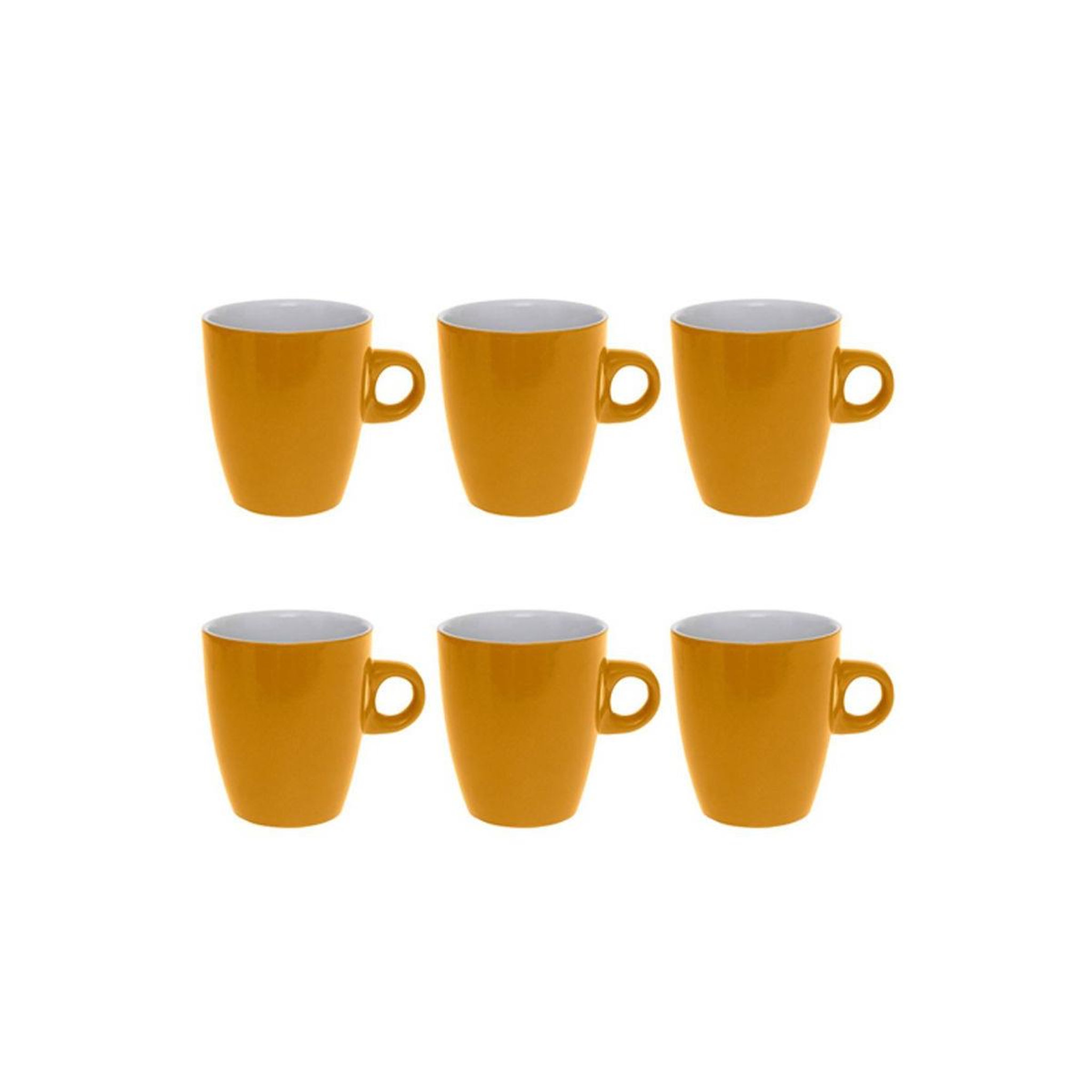 SECRET DE GOURMET Lot de 6 mugs  colorama  18cl jaune