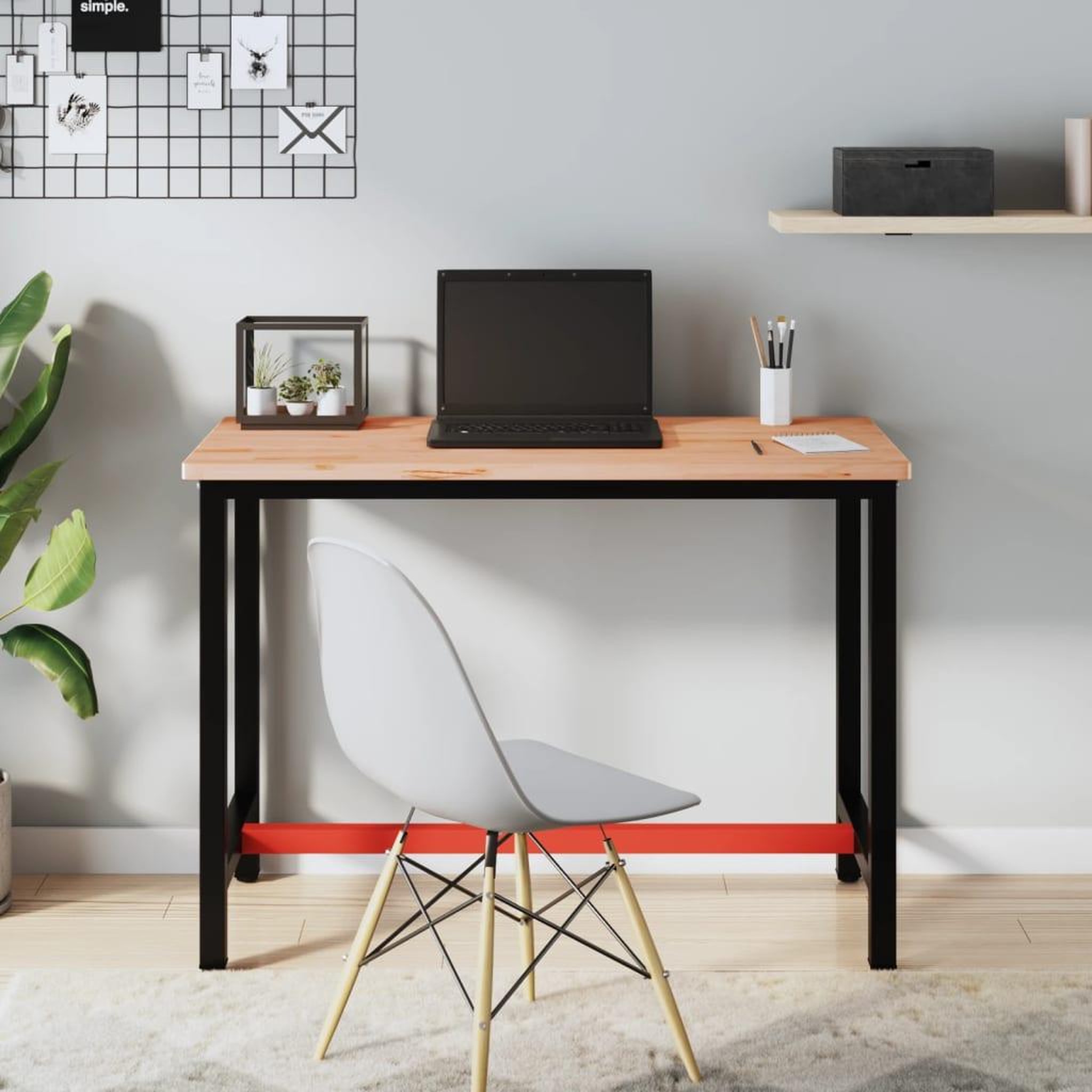 VIDAXL Etabli 115x55x81,5 cm bois massif de hetre et metal