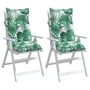 Voir la diapositive 4 : VIDAXL Coussins de chaise a dossier haut lot de 2 modele de feuille