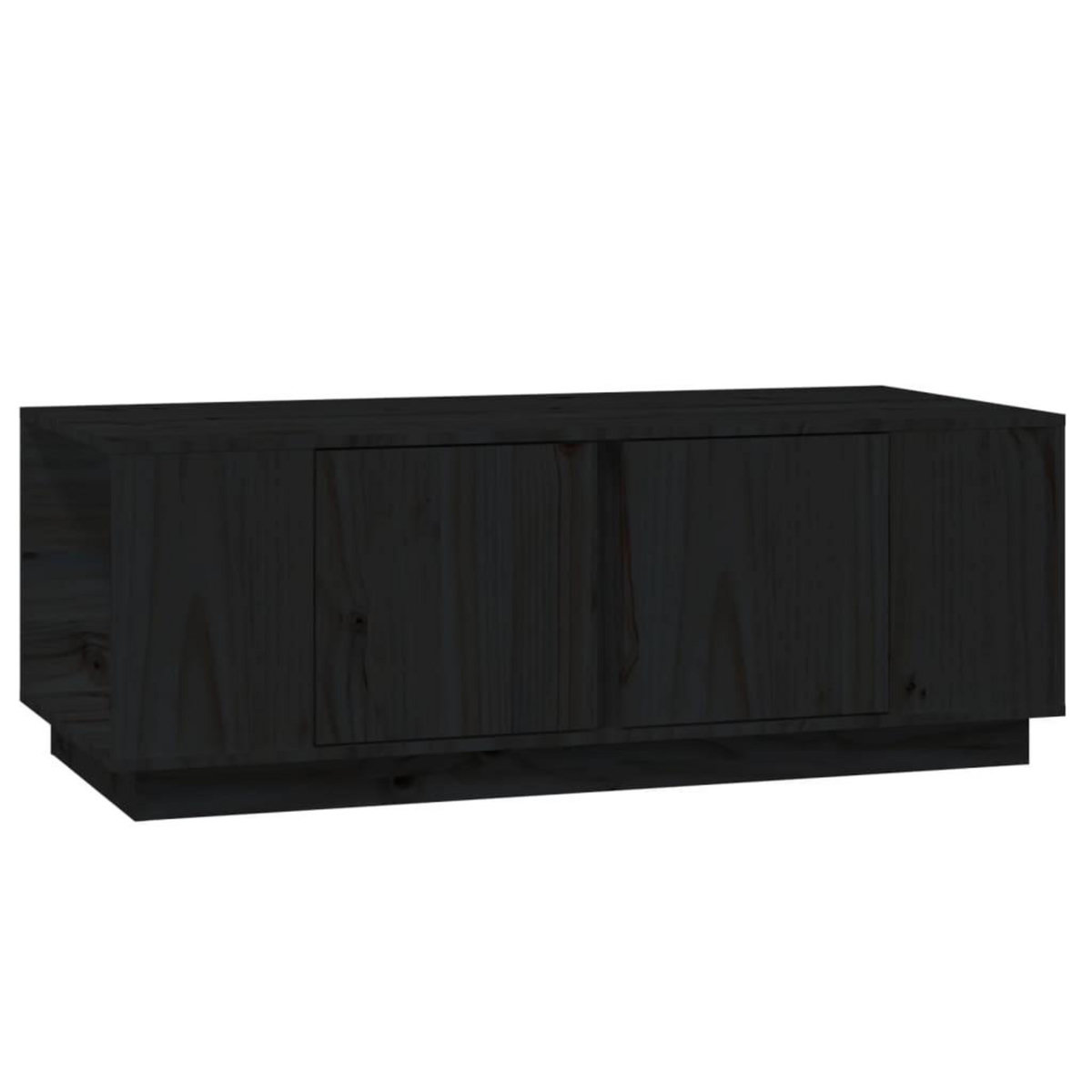 VIDAXL Table basse Noir 110x50x40 cm Bois massif de pin