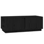 Voir la diapositive 2 : VIDAXL Table basse Noir 110x50x40 cm Bois massif de pin