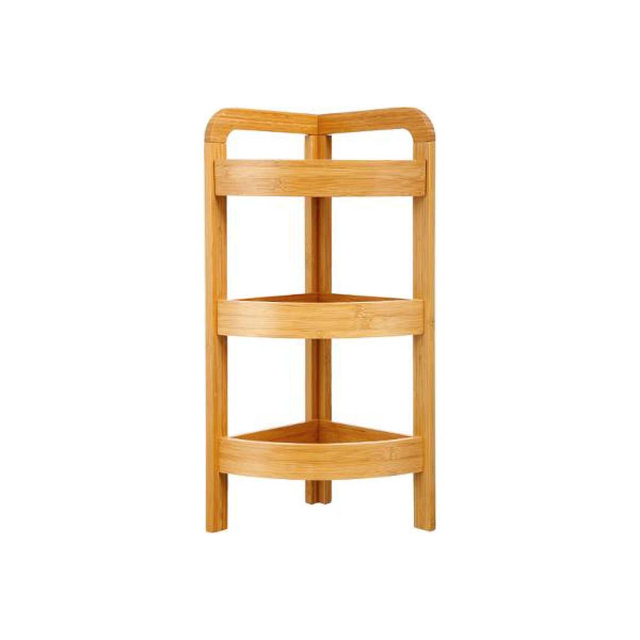 Voir la diapositive 2 : FIVE Étagère d'angle 3 niveaux  bambou  61cm naturel