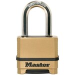 Master lock Cadenas Haute Sécurité [Combinaison] [Zinc] [Anse L] [Extérieur] M175EURDLF