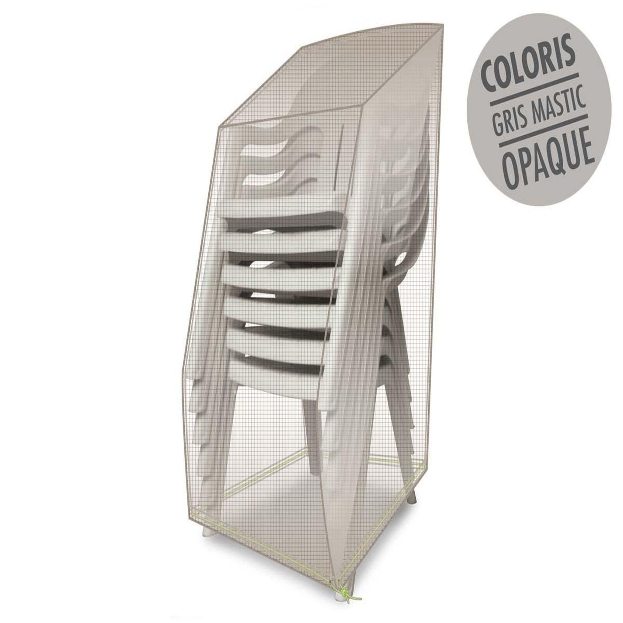 Jardiline Housse de protection cover one pour chaises empilables - 66 x 66 x 110 cm - jardiline