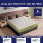 Voir la diapositive 3 : DAGOSTINO HOME Matelas 80x190 | Spécial Lit Enfant  | Mousse Luxury HR Ferme, Haute Résilience pour un Soutien Parfait et un Confort Optimal | Matelas 1 Place | Indépendance du Couchage | Double Face (Été-Hiver) | Très Respirant | H15