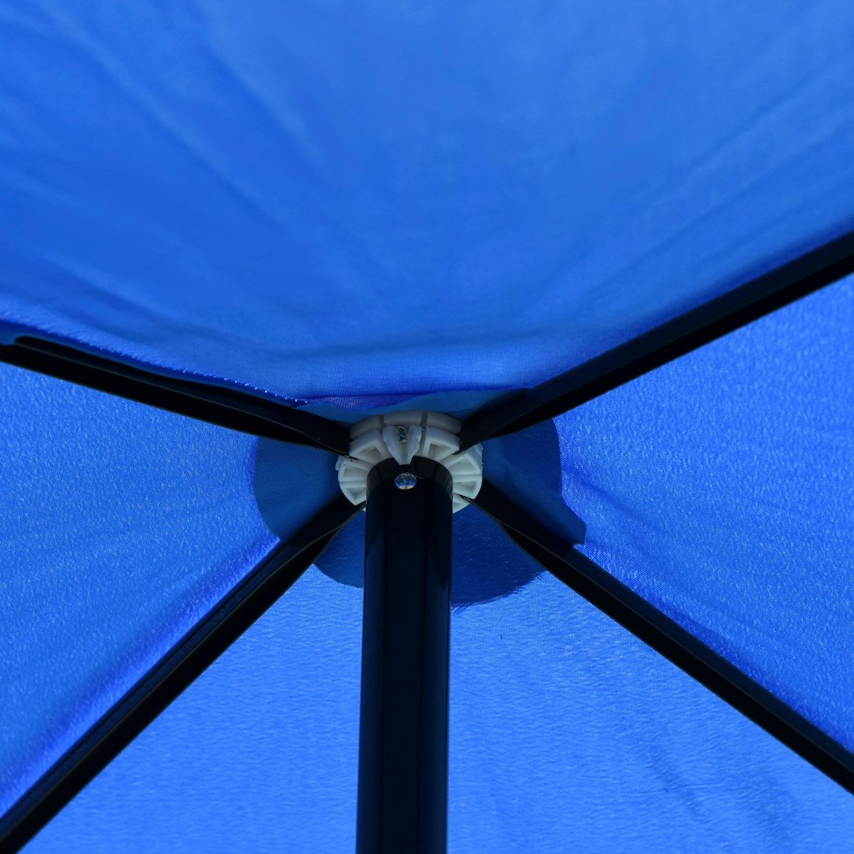 OUTSUNNY Parasol inclinable rectangulaire métal polyester haute densité 2L x 2l x 2,6H m bleu