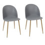 Voir la diapositive 1 : Paris Prix Lot de 2 Chaises Scandinave  Bergen  81cm Gris