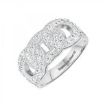 SC CRYSTAL Bague taille 56 SC Crystal ornée de Cristaux scintillants. Coloris disponibles : Gris