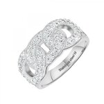 SC CRYSTAL Bague taille 56 SC Crystal ornée de Cristaux scintillants. Coloris disponibles : Gris