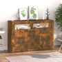 Voir la diapositive 5 : VIDAXL Buffet avec lumieres LED chene fume 115,5x30x75 cm