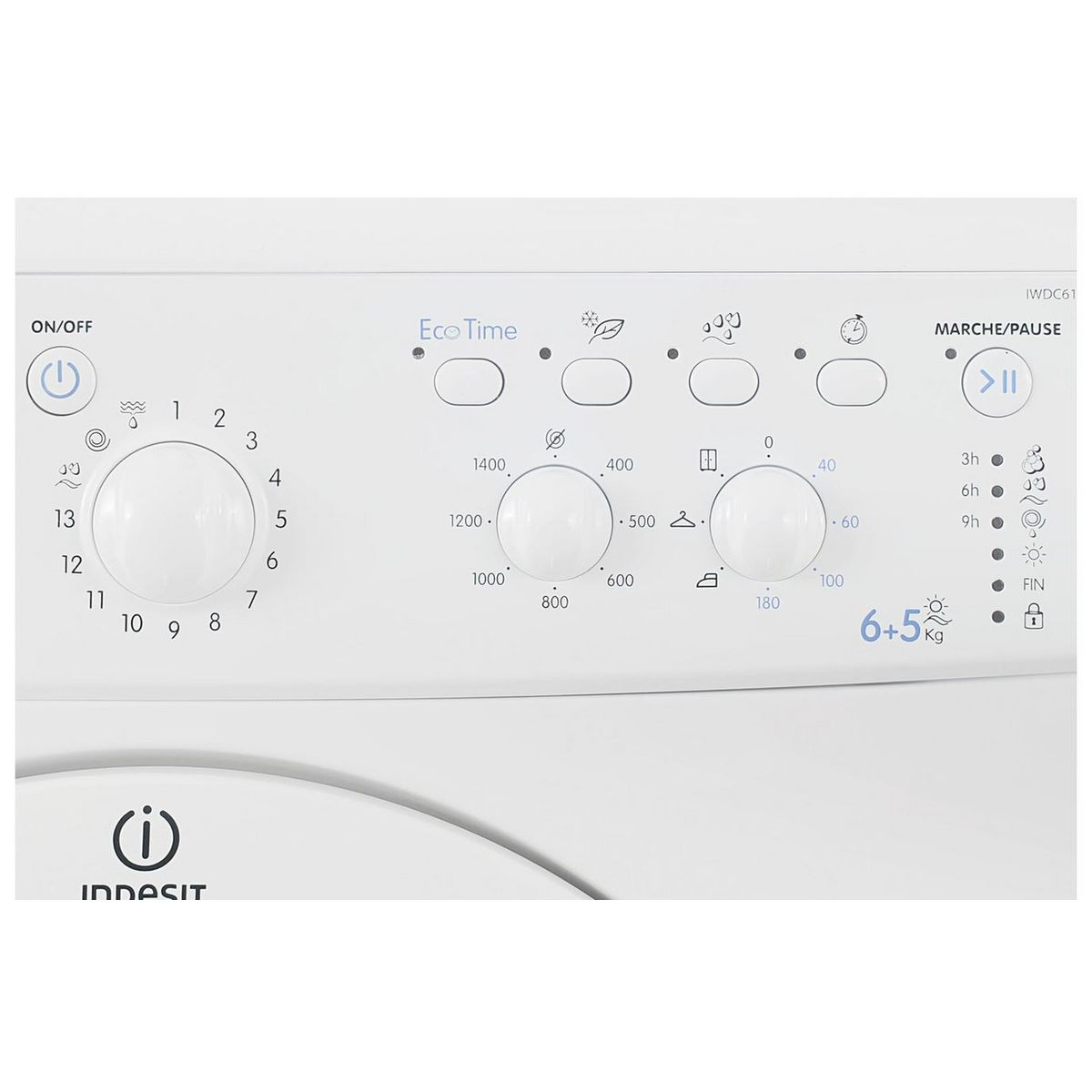 INDESIT Lave linge séchant hublot IWDC 6145 6 Kg, 1400 T/min séchage condensation 5 Kg