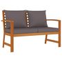 Voir la diapositive 4 : VIDAXL Ensemble a manger de jardin 4 pcs coussins Bois acacia