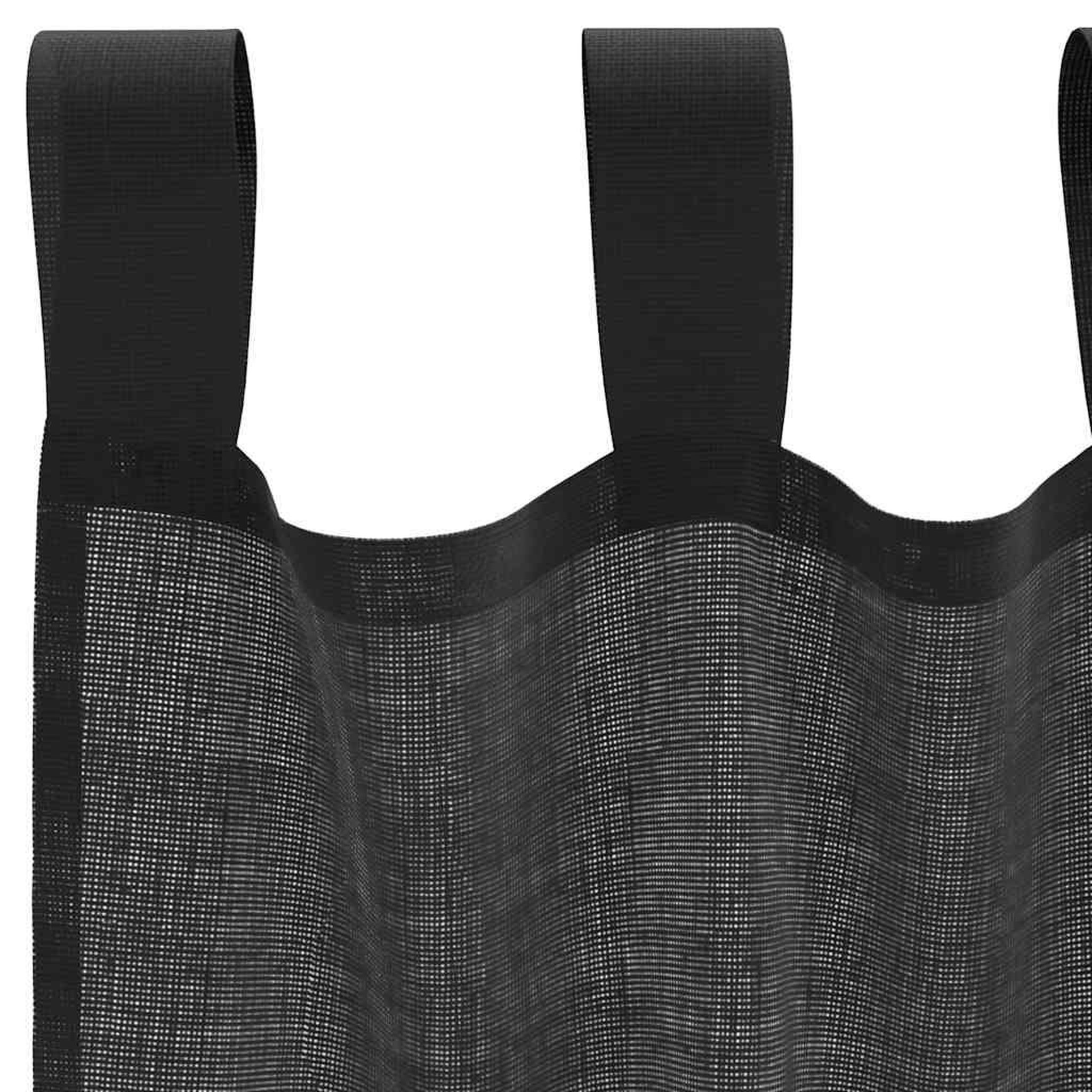 Voir la diapositive 5 : VIDAXL Rideaux en voile avec passe-tringles 2 pcs noir
