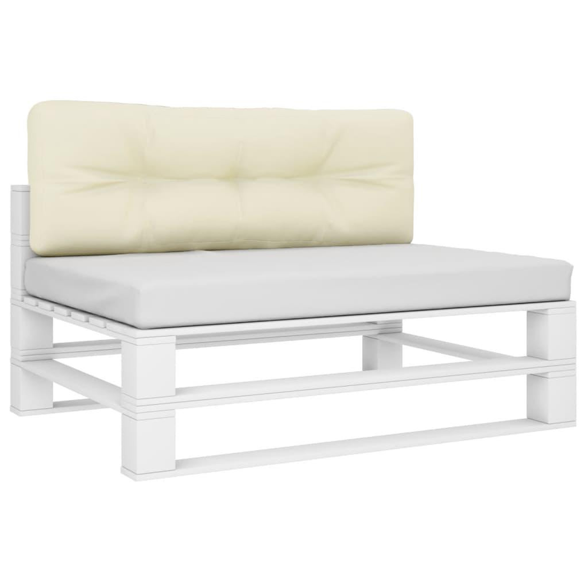Voir la diapositive 3 : VIDAXL Coussin de palette creme 120x40x12 cm tissu
