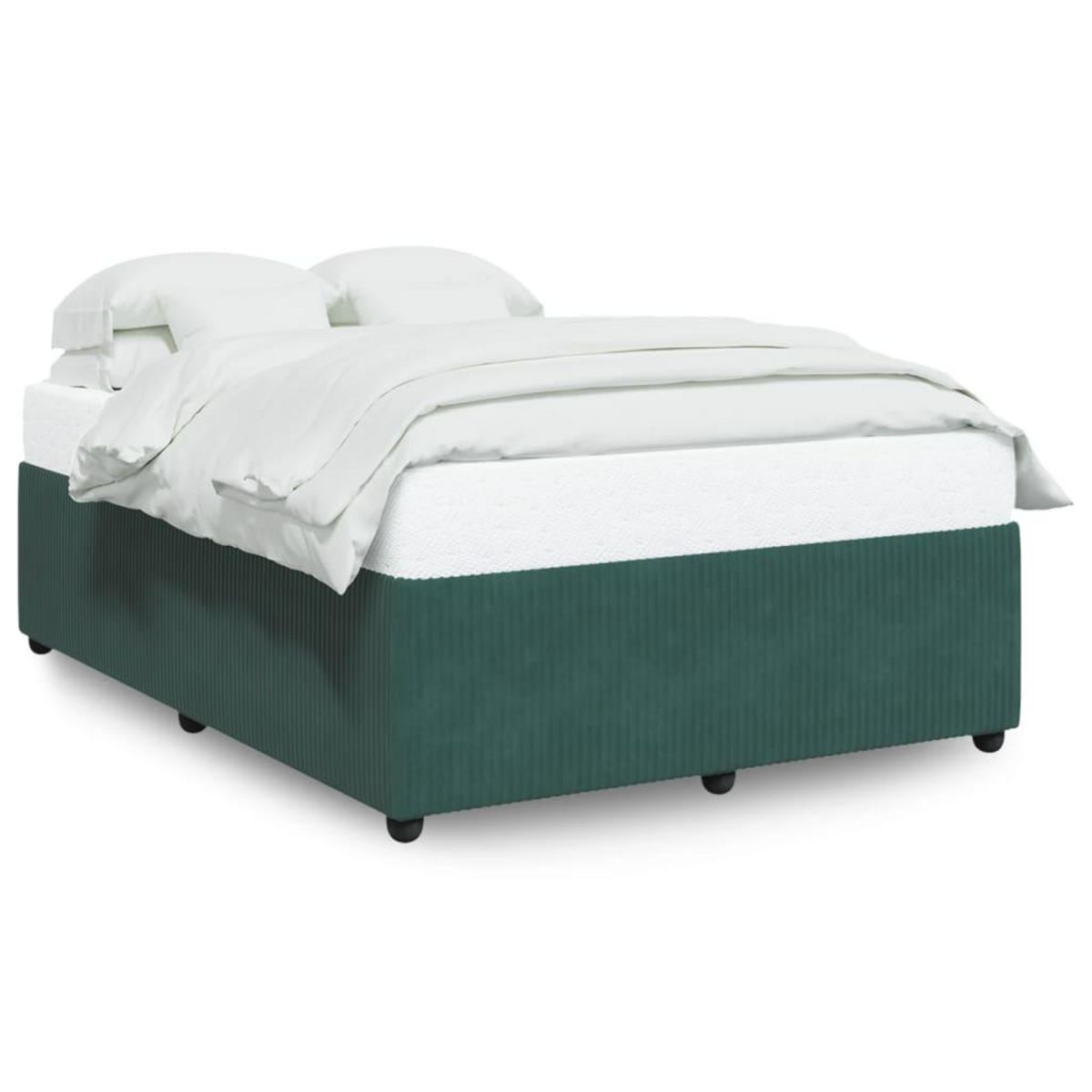 VIDAXL Cadre de lit sans matelas vert fonce 140x200 cm velours