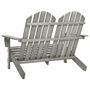 Voir la diapositive 4 : VIDAXL Chaise de jardin Adirondack 2 places bois de sapin massif gris