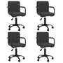 Voir la diapositive 1 : VIDAXL Chaises pivotantes a manger lot de 4 noir velours