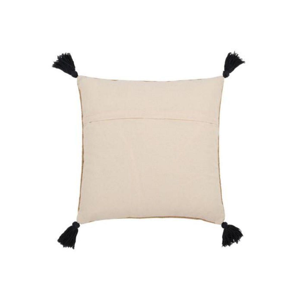 Paris Prix Coussin Déco Triangle  Bali  50x50cm Naturel & Noir