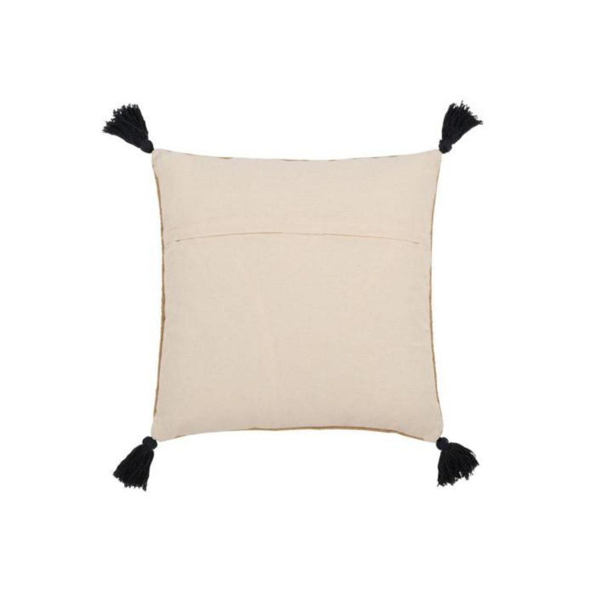 Paris Prix Coussin Déco Triangle  Bali  50x50cm Naturel & Noir
