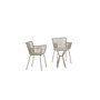Voir la diapositive 2 : Paris Prix Ensemble Table de Jardin & 2 Chaises  Sifnos  60cm Beige