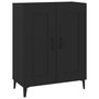 Voir la diapositive 2 : VIDAXL Buffet Noir 69,5x34x90 cm Bois d'ingenierie