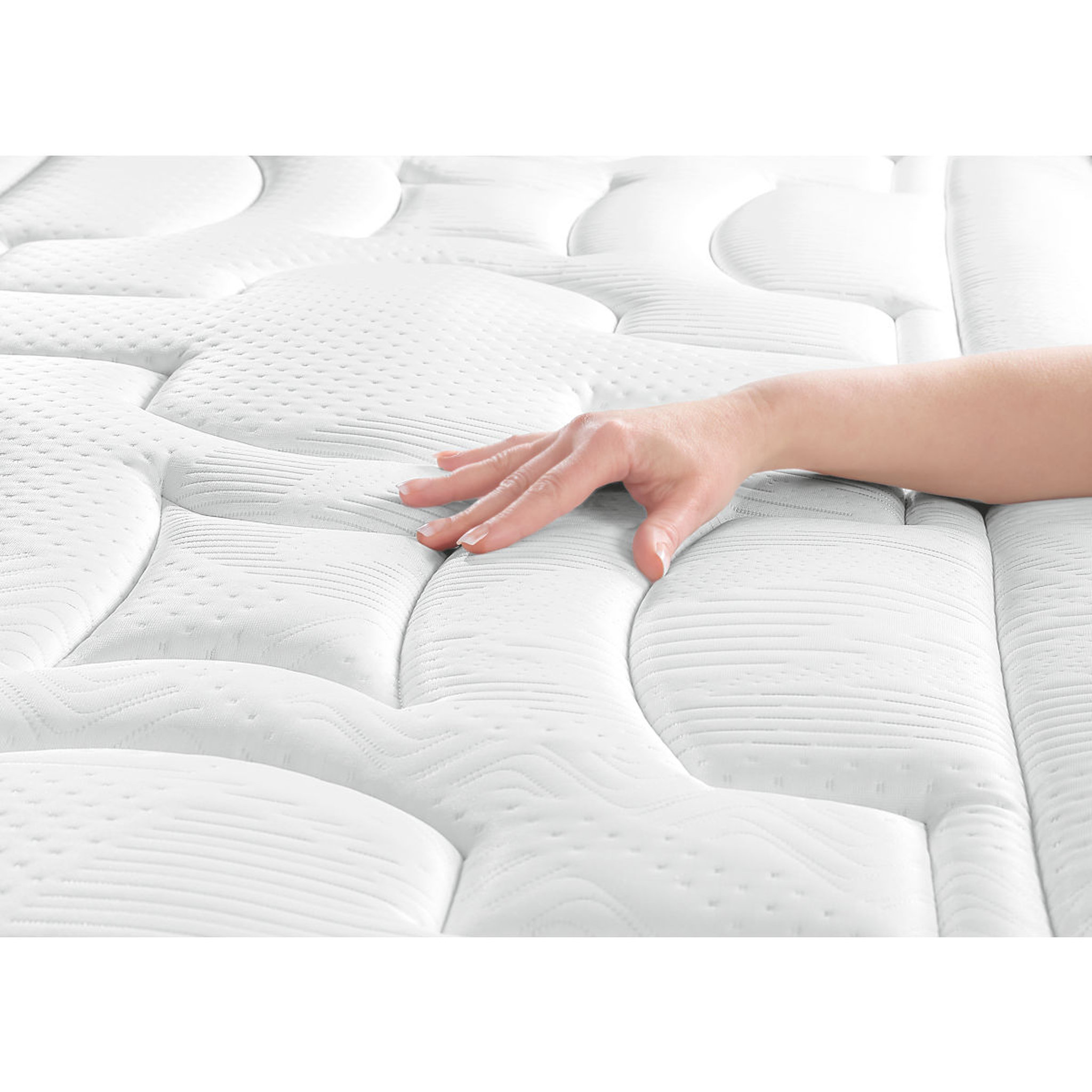 Voir la diapositive 2 : Matelas mémoire de forme et ressorts ensachés 120x190 cm CILAOS