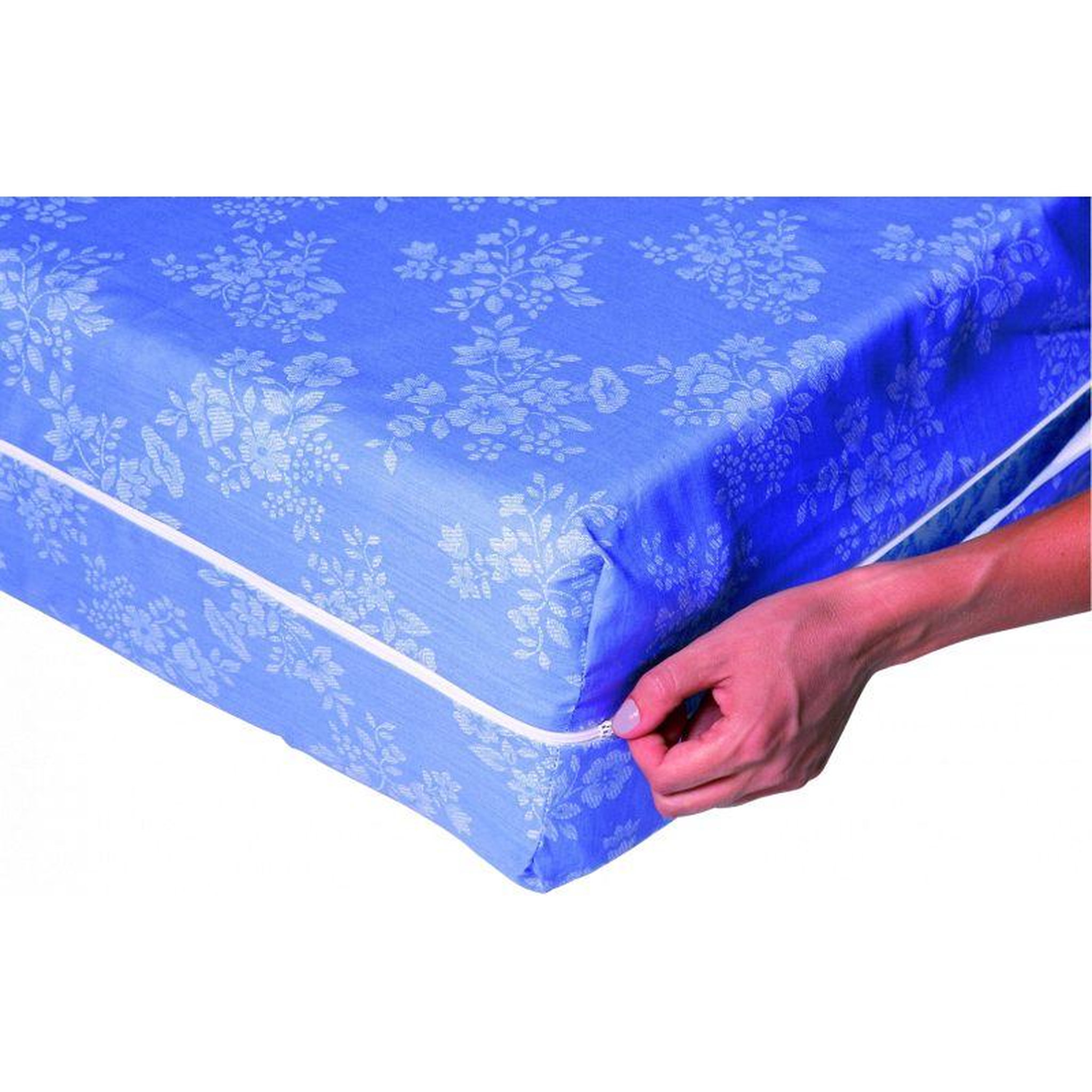 Voir la diapositive 2 : UNIVERS DECOR Housse à matelas damassé 180 x 200 cm   King size  - Rénove matelas