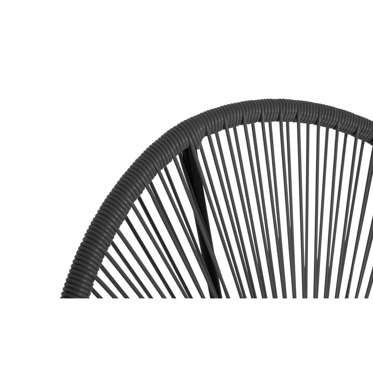 Inkazen Salon bas de jardin en résine gris 2 places IBIZA