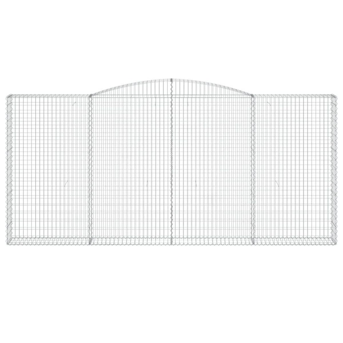 VIDAXL Paniers a gabions arques 5 pcs 400x30x180/200 cm Fer galvanise