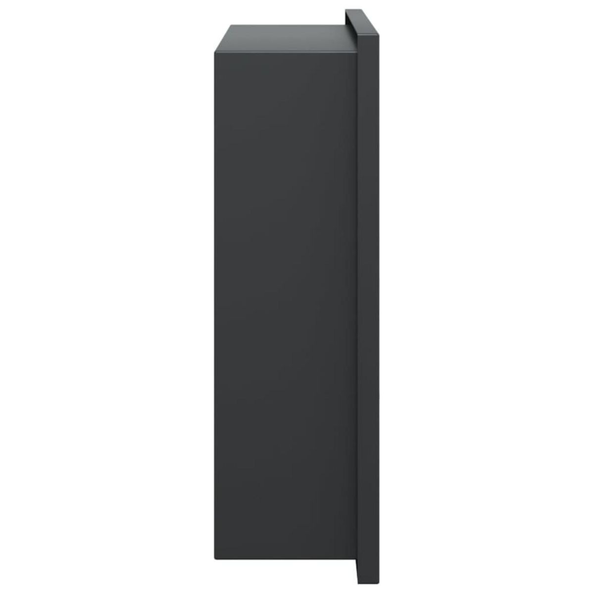 VIDAXL Niche de douche noir mat 32x32x9 cm acier inoxydable