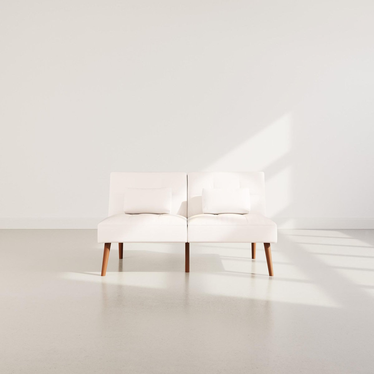 BEST MOBILIER Philae - canapé convertible clic-clac 2 places - en simili