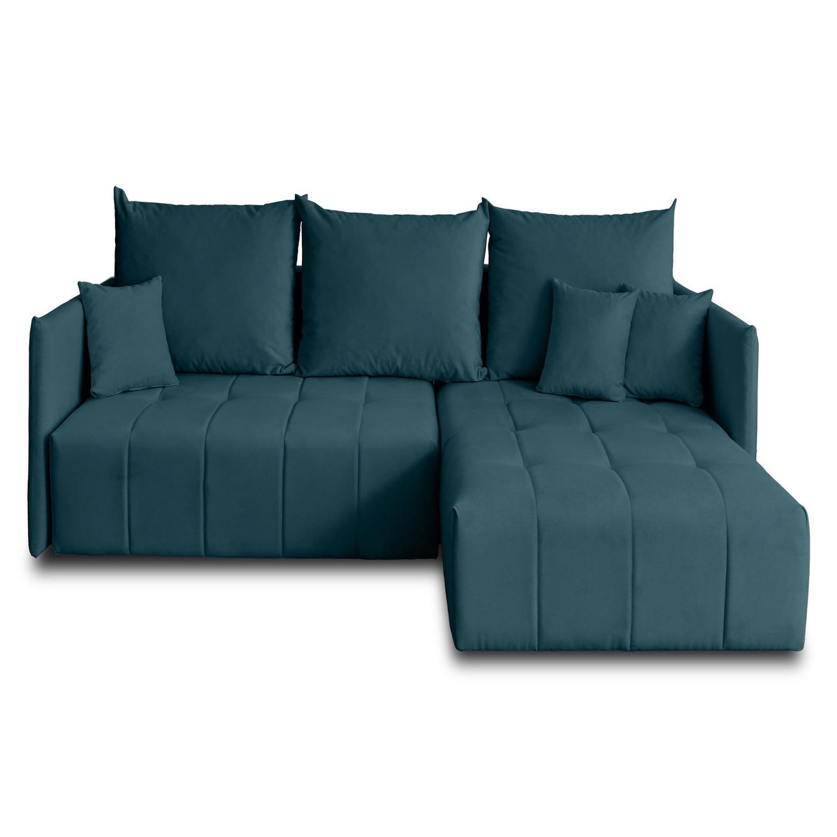 BEST MOBILIER Petra - canapé d'angle réversible - convertible avec coffre - 4 places - en velours