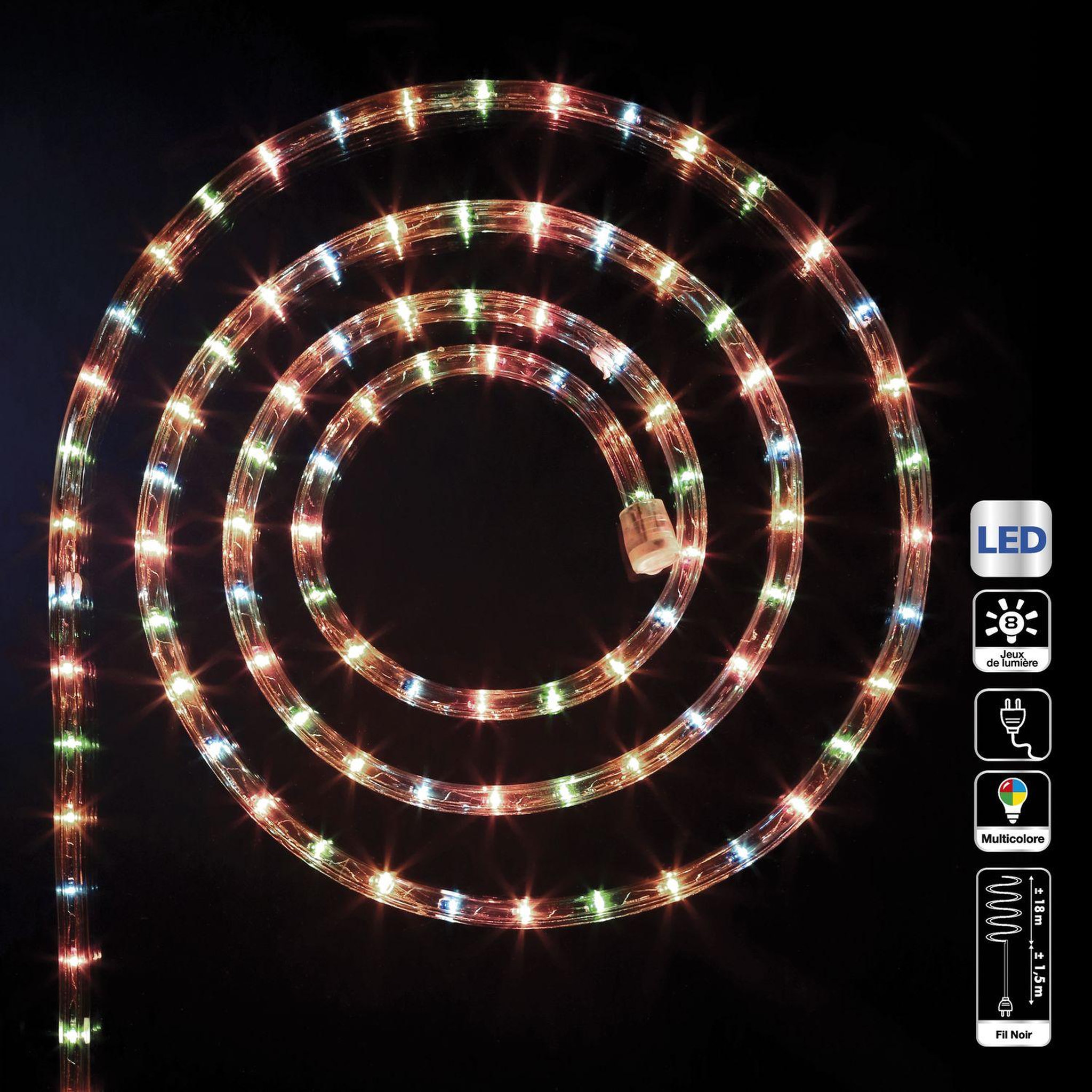 FEERIC LIGHT & CHRISTMAS Tube led d'extérieur - 18 m. - multicolore