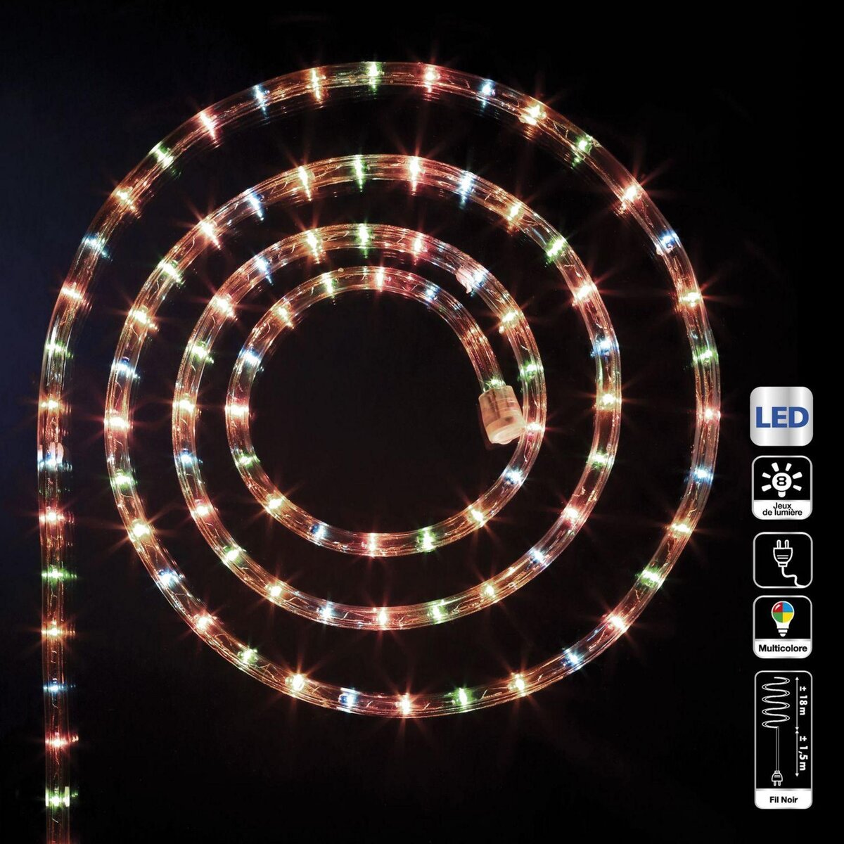 FEERIC LIGHT & CHRISTMAS Tube LED d'extérieur - 18 m. - Multicolore