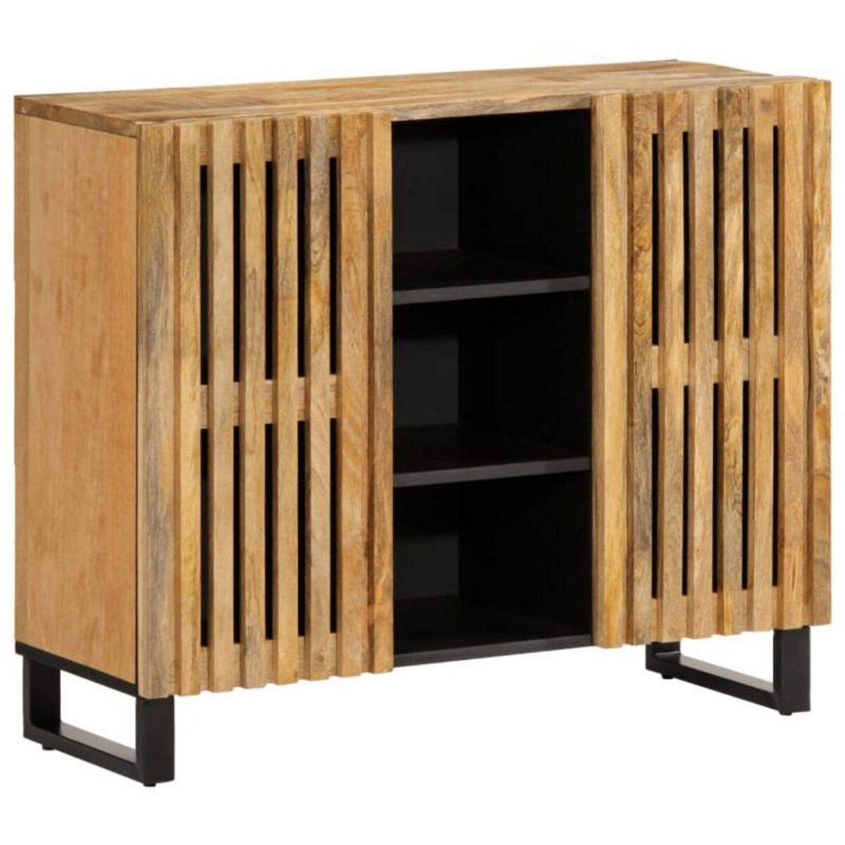 VIDAXL Buffet 90x34x75 cm bois de manguier massif brut