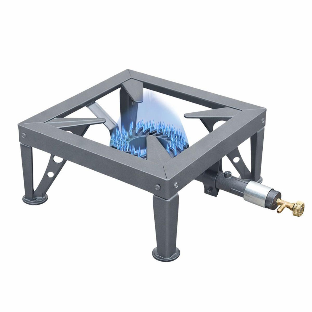 INTEC Réchaud à gaz 7500W Professionnel Charge 200Kg Tout fonte 4 pieds renforcés - Réchaud Pro Marché Cuisson Confiture, Paella INTEC