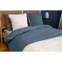 Voir la diapositive 2 : Home collection Parure housse de couette 3pcs 240x220 100% microfibre lavee, sherpa - bleu