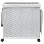 Voir la diapositive 3 : VIDAXL Panier a linge avec roulettes blanc 60x35x60,5cm resine tressee
