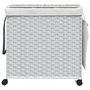 Voir la diapositive 3 : VIDAXL Panier a linge avec roulettes blanc 60x35x60,5cm resine tressee