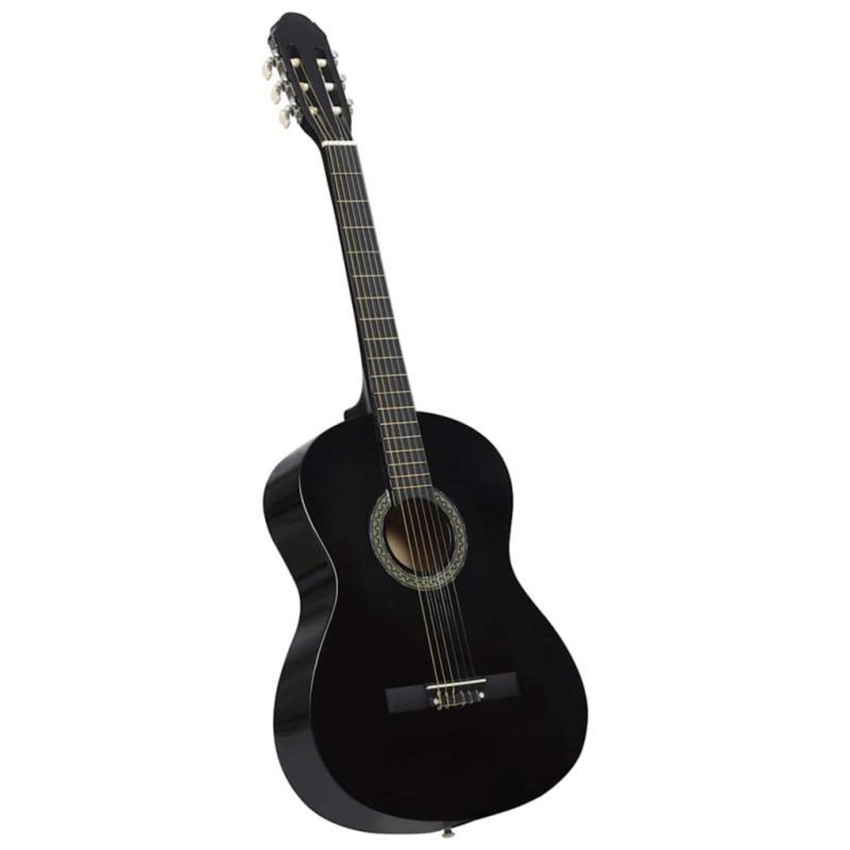 VIDAXL Jeu de guitare classique de débutant 12 pcs Noir 4 4 39