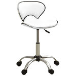 VIDAXL Chaise de bureau Blanc Similicuir