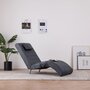 Voir la diapositive 1 : VIDAXL Chaise longue de massage avec oreiller Gris Similicuir daim