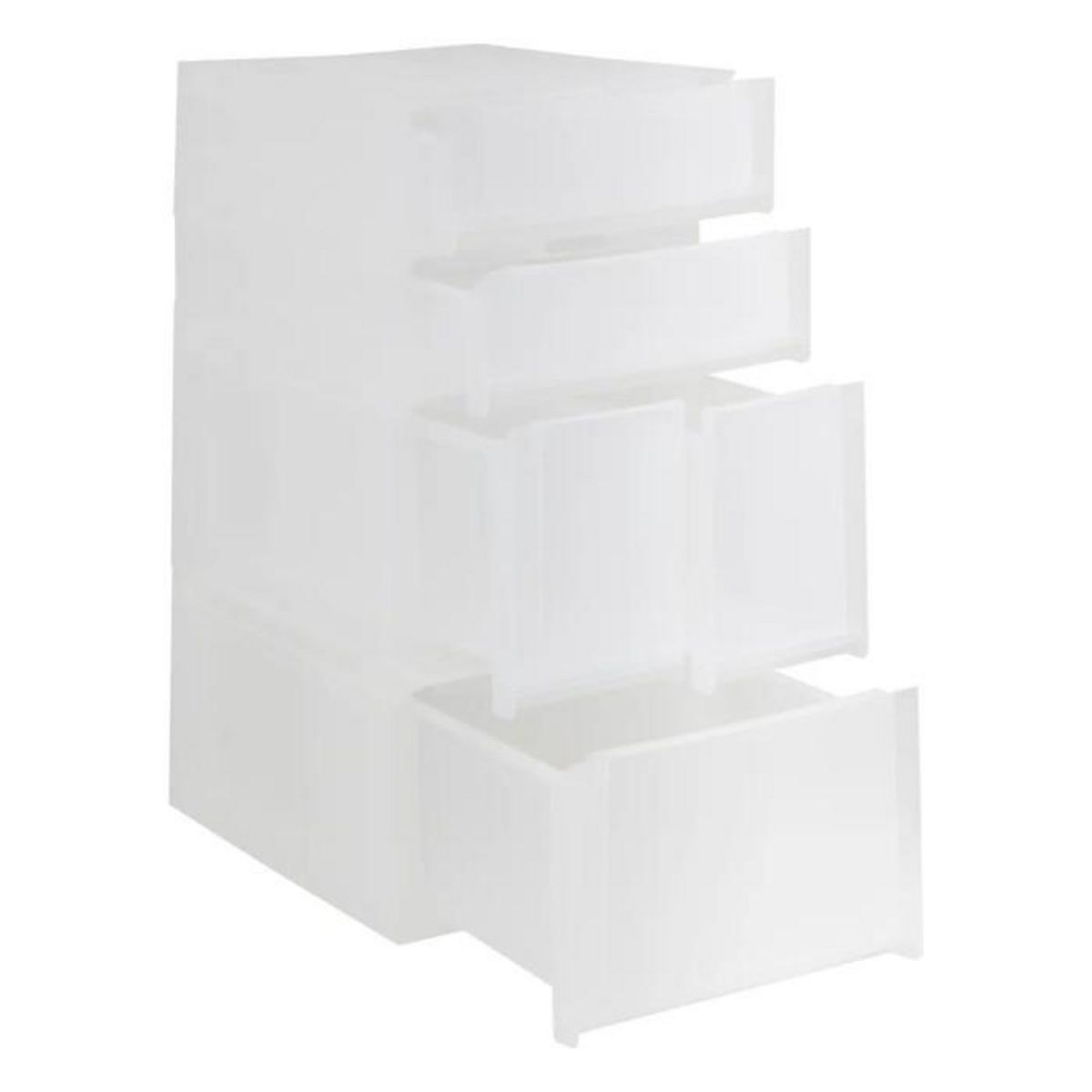 FIVE Tour de Rangement 4 Tiroirs  Tide'n  62cm Transparent