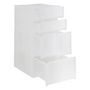 Voir la diapositive 2 : FIVE Tour de Rangement 4 Tiroirs  Tide'n  62cm Transparent