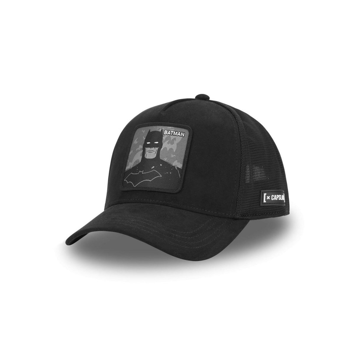 CAPSLAB Casquette trucker premium avec filet en suédine DC Comics Dark Night