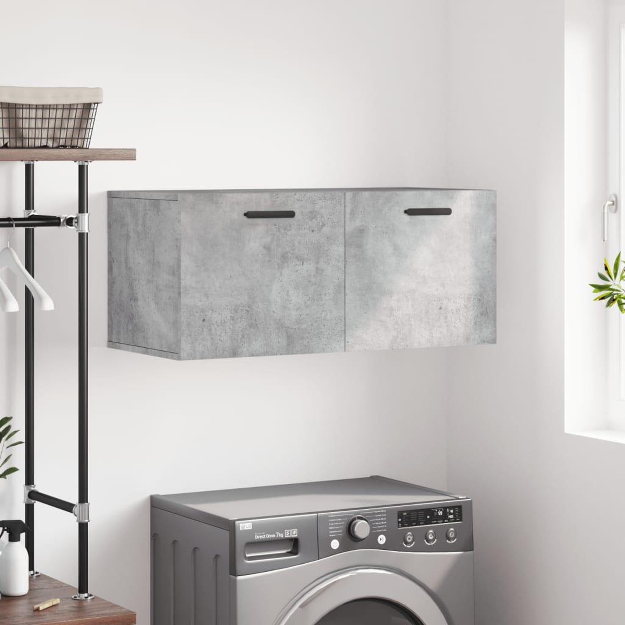 VIDAXL Armoire murale gris beton 80x36,5x35 cm bois d'ingenierie