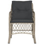 Voir la diapositive 5 : VIDAXL Chaises de jardin coussins lot de 2 gris clair resine tressee