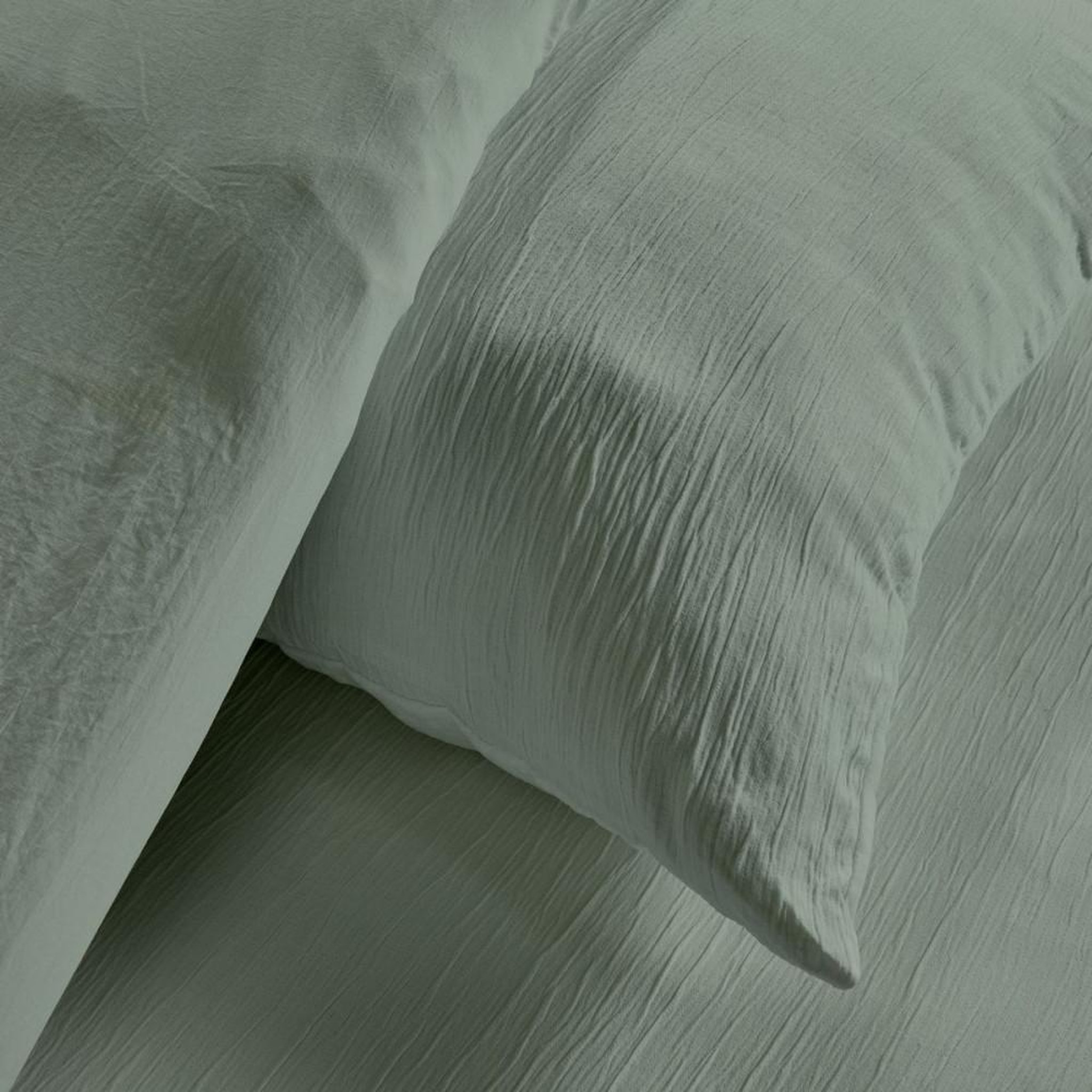 Voir la diapositive 2 : Today Parure de lit - TODAY - Essential - 2 personnes - 220 x 240 cm - Effet crépon sauge