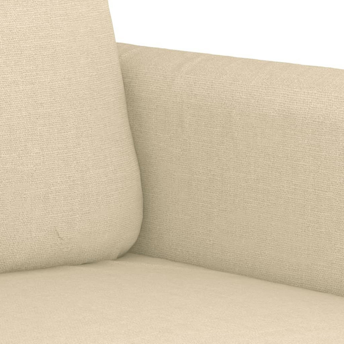 VIDAXL Ensemble de canapes 2 pcs avec coussins Creme Tissu